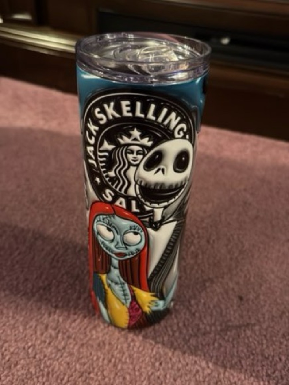 20 oz skinny sublimated tumbler. Double walled. 3D puff look.